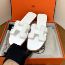 Hermes - Claquettes Blanc